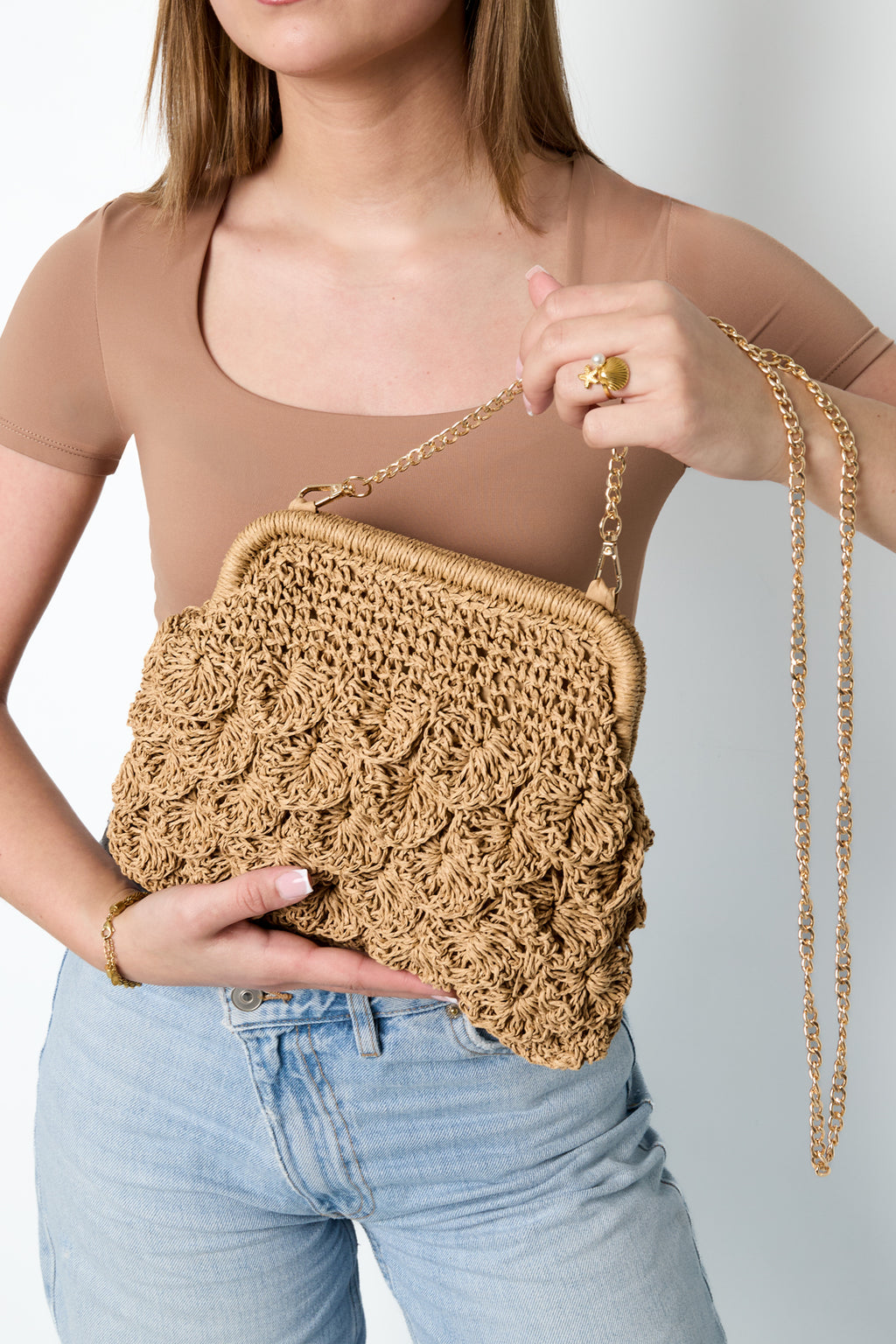 Luna raffia tasje
