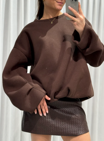 Alicia rokje leer bruin