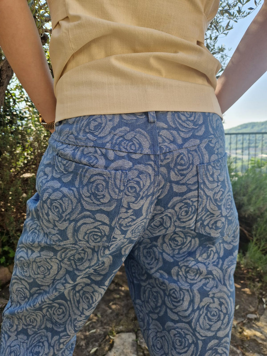 Flower Broek lichtblauw
