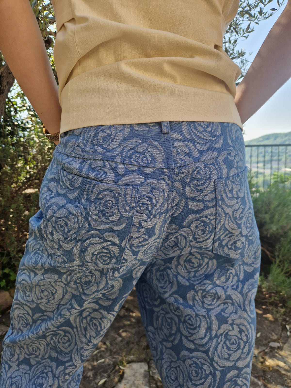 Flower Broek lichtblauw