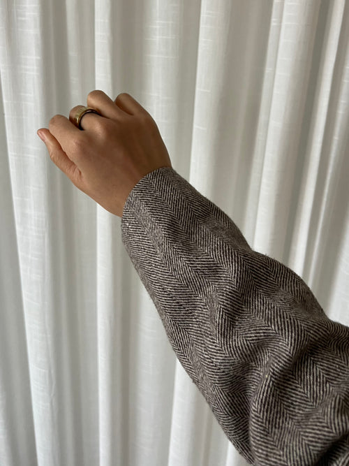 Amber blazer visgraat bruin