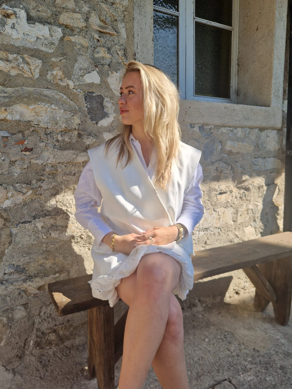 Sabira Ballonrokje wit