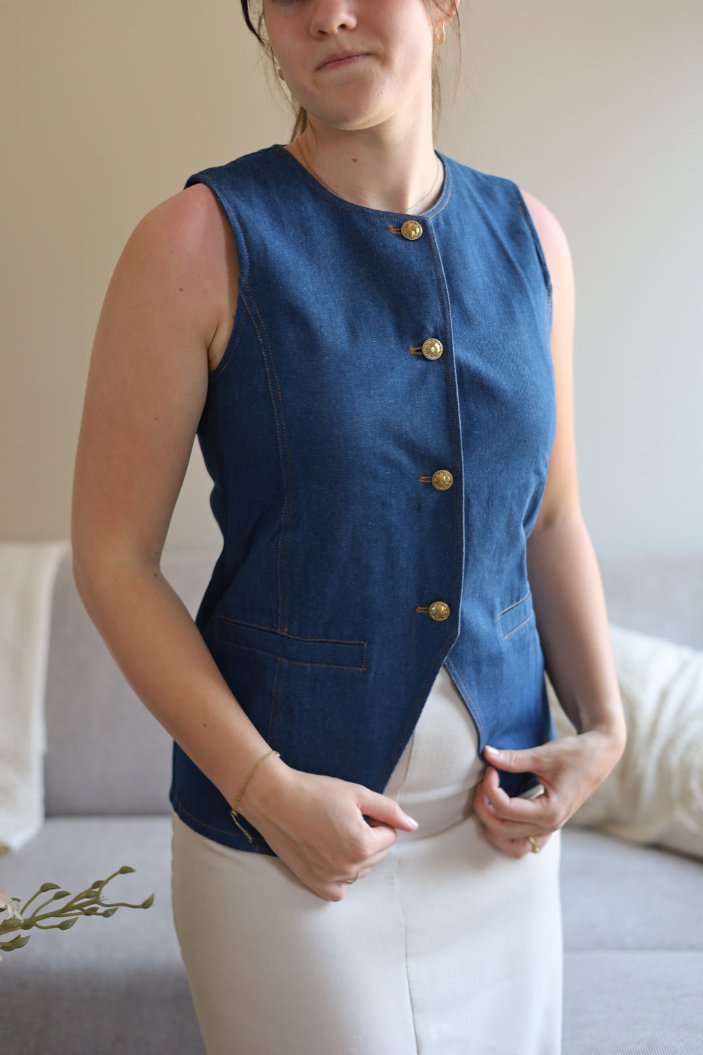 Sara gilet denim