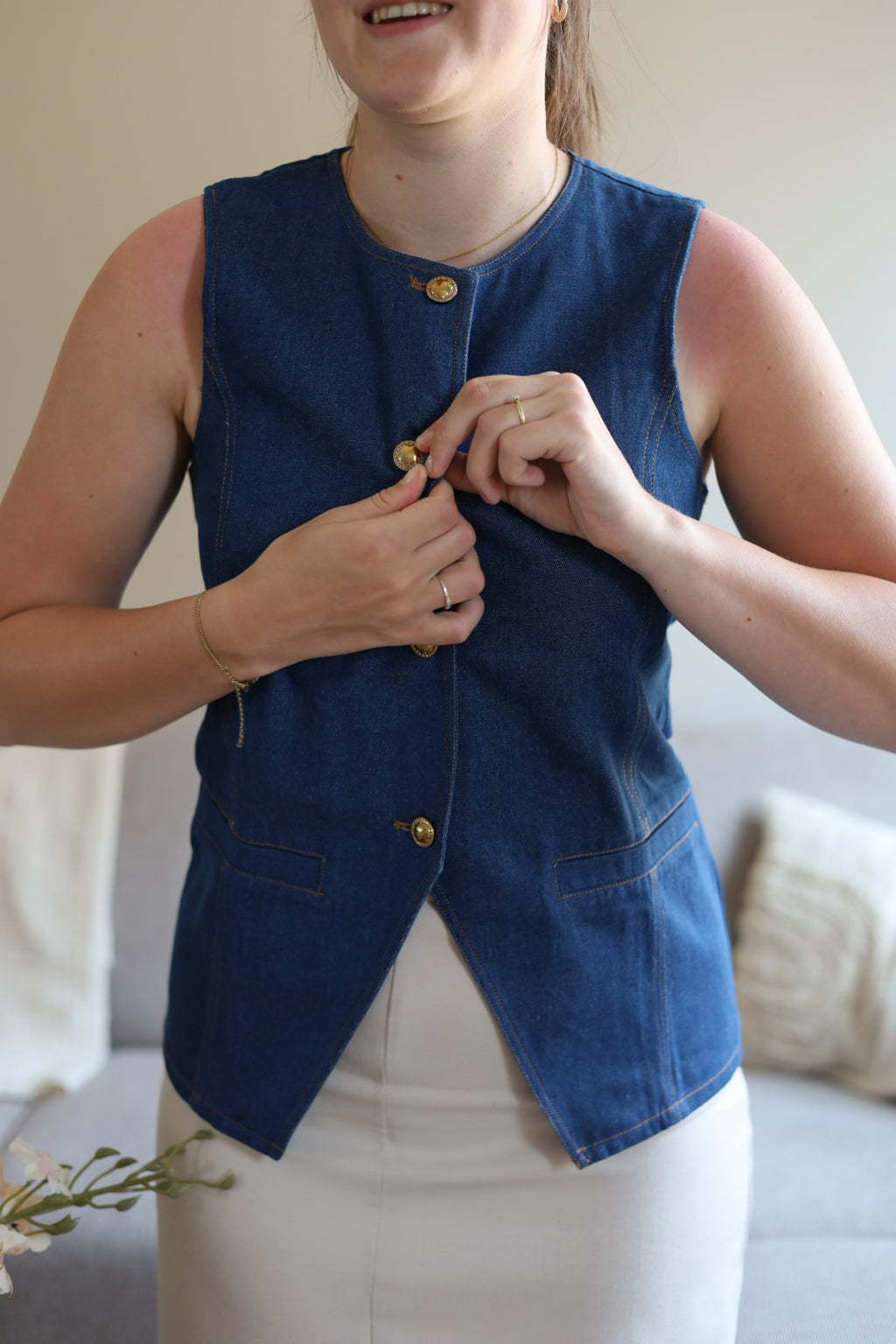 Sara gilet denim