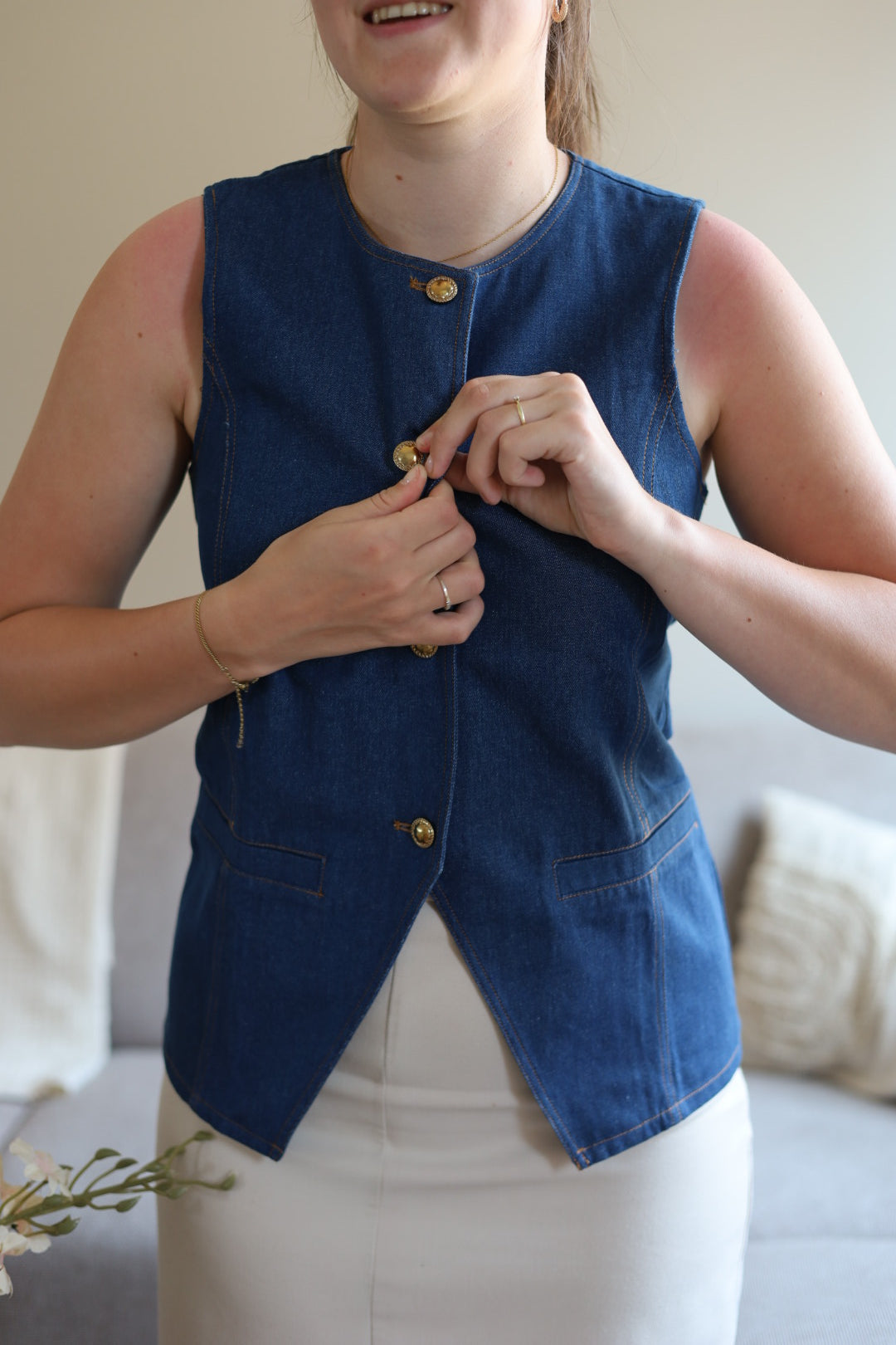 Sara gilet denim