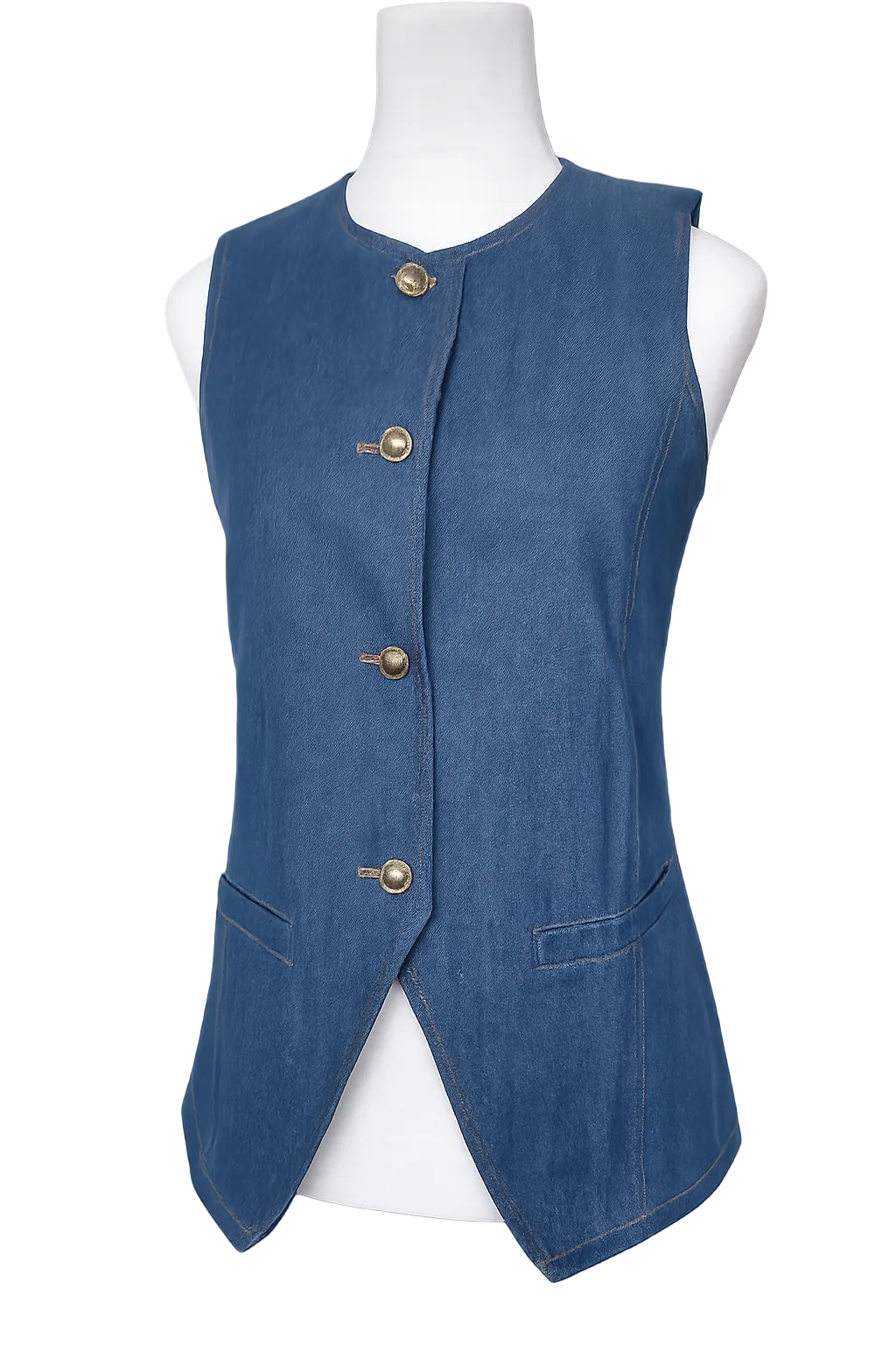 Sara gilet denim voorkant