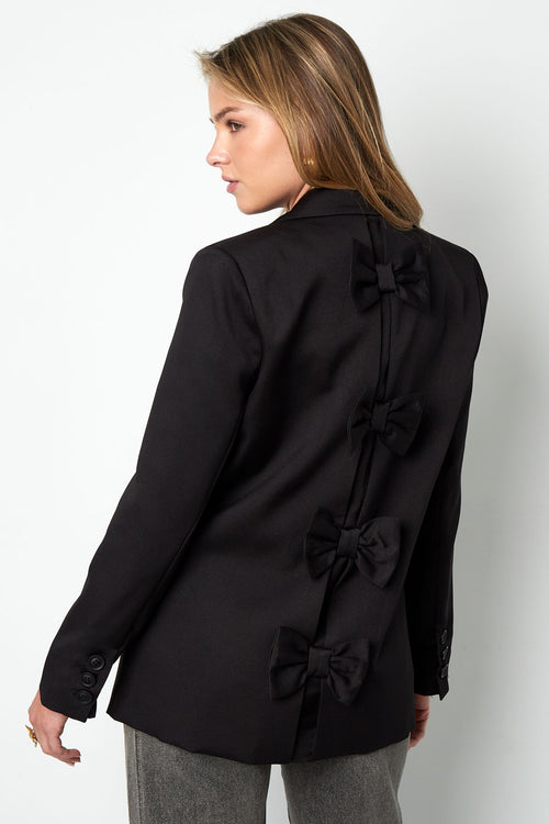 Blazer met strikken zwart
